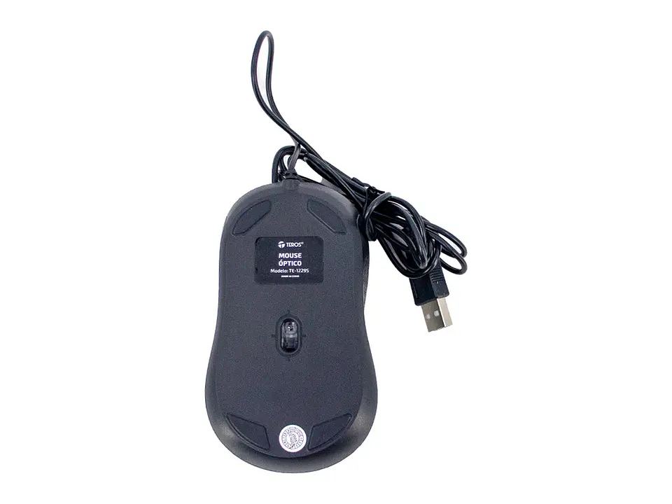 TEROS TE-1229S - Mouse óptico, USB, 4 botones, negro 2
