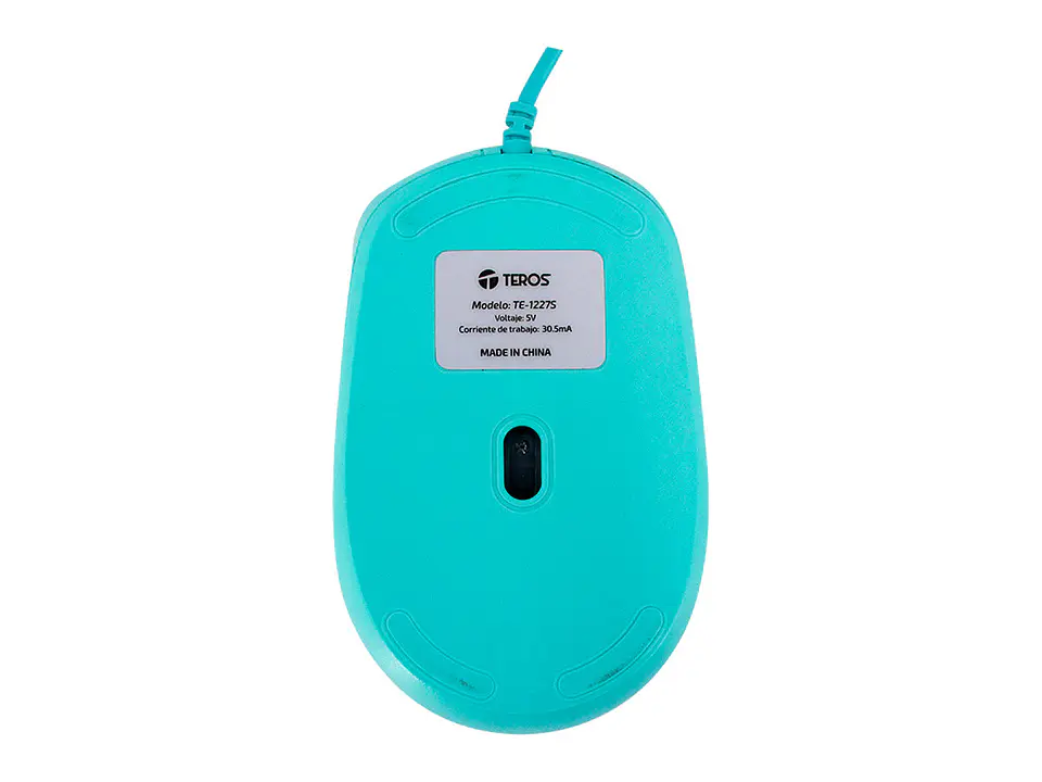 TEROS TE-1227S - Mouse óptico, 800-1200-1600 DPI, USB, 4 botones, color verde 4