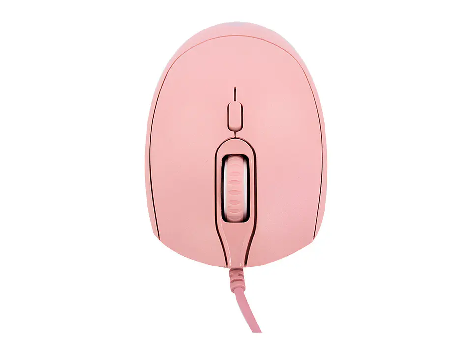 TEROS TE-1226S - Mouse Óptico, 800-1200-1600 DPI, USB, 4 Botones, Color Rosado 2