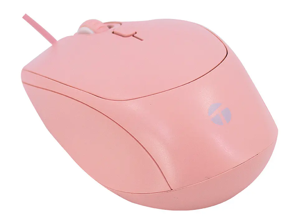 TEROS TE-1226S - Mouse Óptico, 800-1200-1600 DPI, USB, 4 Botones, Color Rosado 3