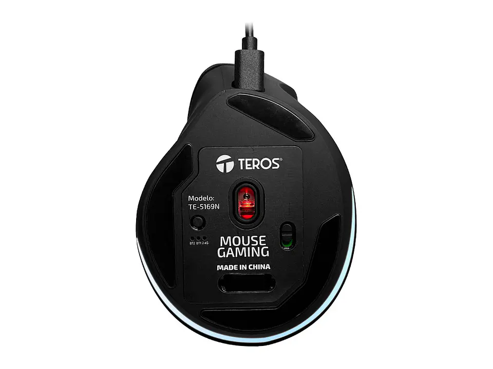TEROS TE-5169N - Mouse Inalámbrico, 2.4G+Bluetooth, 2400 DPI, USB, Color Negro 4