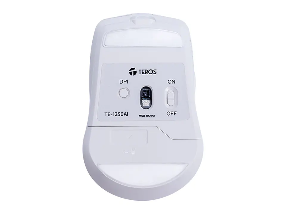 TEROS TE-1250AI - Mouse Inalámbrico, 2.4GHz, 8 botones, IA, DPI 3200, USB, BT 6