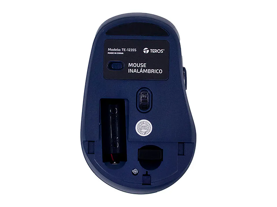 TEROS TE-1235S - Mouse Inalámbrico, 2.4GHz, 6 Botones, USB, Color Azul 4