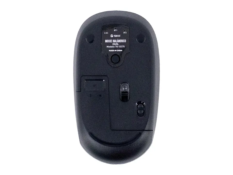 TEROS TE-1237S - Mouse Inalámbrico, BT 5.0, 2.4GHz, USB, Color Negro 4