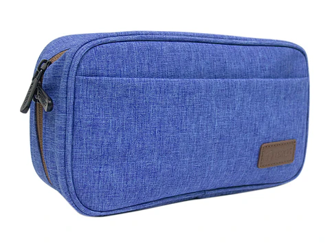TEROS TE-ACS9016 - Cartuchera / Estuche / Organizador / Portacables, azul