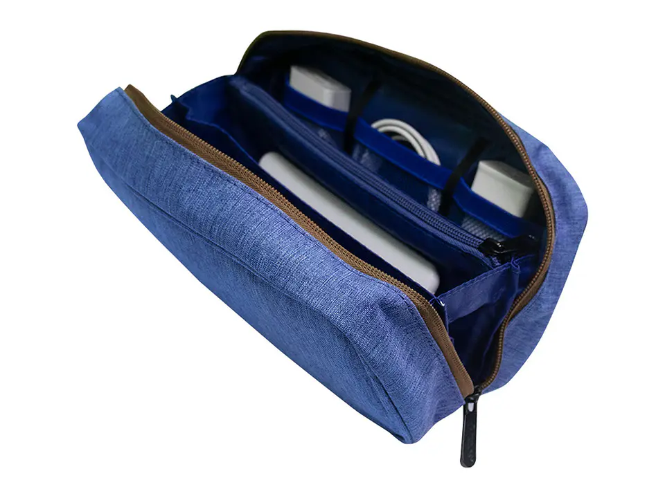 TEROS TE-ACS9016 - Cartuchera / Estuche / Organizador / Portacables, azul 3