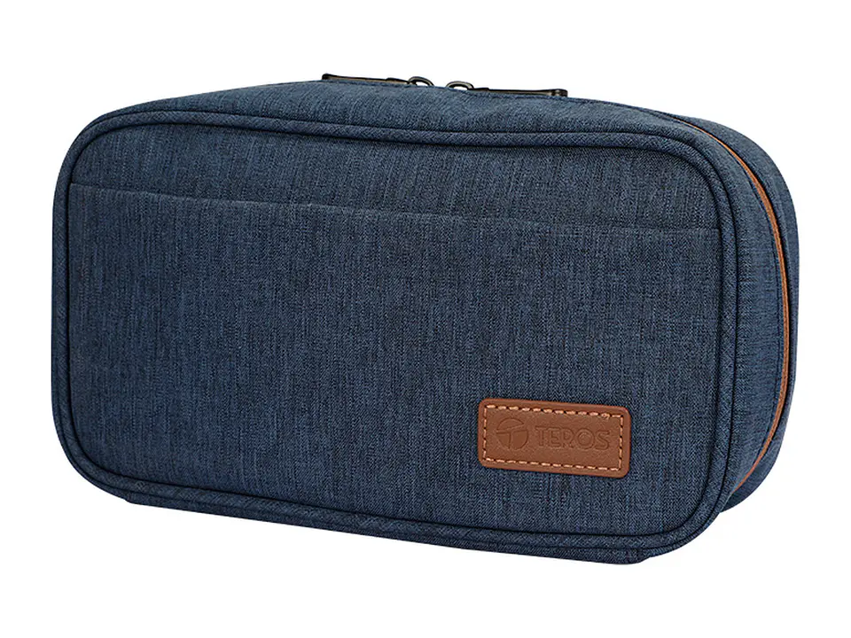 TEROS TE-ACS9017DB - Cartuchera / Estuche / Organizador / Portacables, azul marino 1