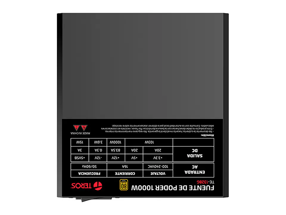 TEROS TE-1328G - Fuente de Alimentación Gamer, Formato ATX, 1000W 80 Plus Gold 155-240V 6