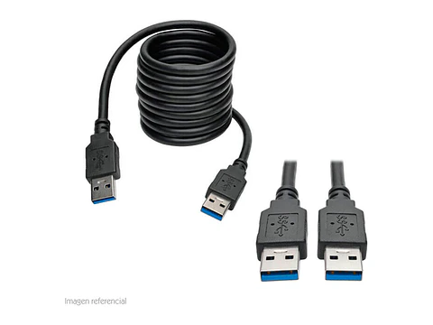 Tripp Lite U320-006-BK - Cable USB 3.0, Negro, SuperSpeed, A/A, 1.83 mts, 28/24 AWG
