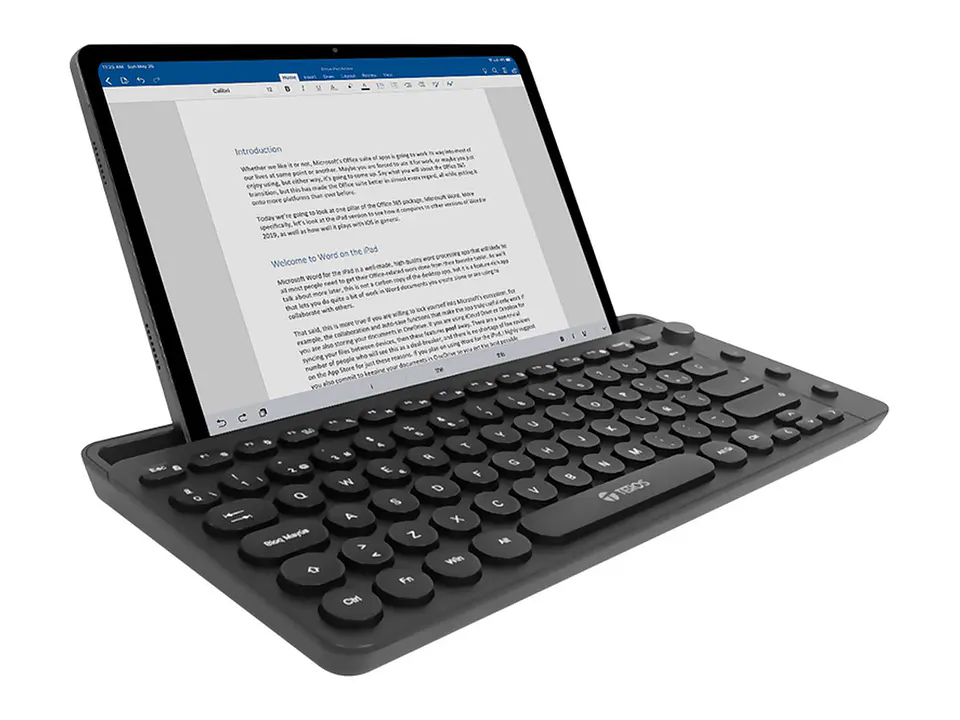 TEROS TE-4064 - Teclado inalámbrico TE-4064N, 2.4 GHz, bluetooth 3.0 / 5.2, 80 teclas, negro 1