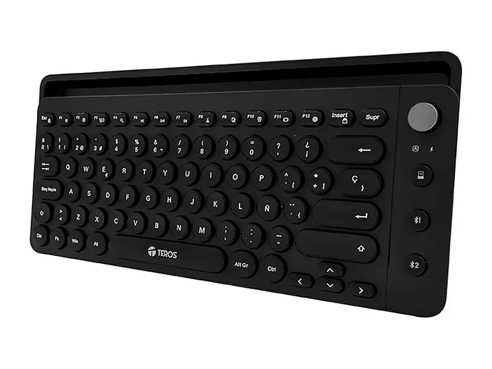 TEROS TE-4064 - Teclado inalámbrico TE-4064N, 2.4 GHz, bluetooth 3.0 / 5.2, 80 teclas, negro 6