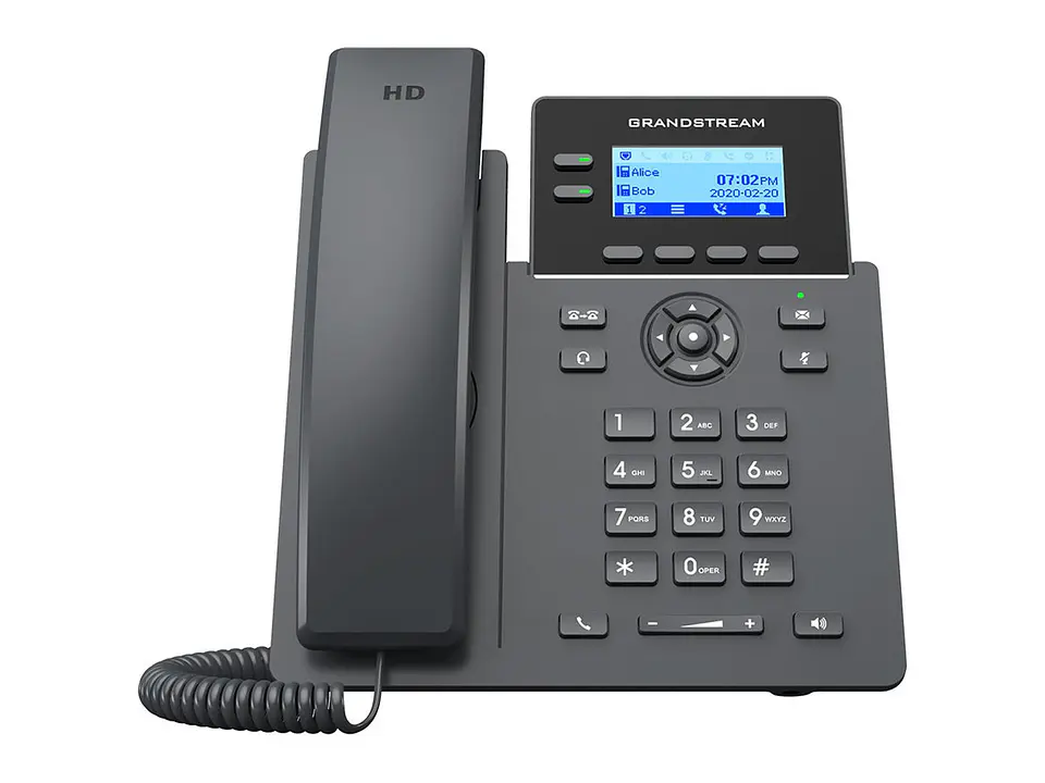 Grandstream GRP2602P - Telefono IP 2 Lineas PoE 4 Cuentas SIP Soportado por GDMS Altavoz Full-duplex con AUDIO HD NO Incluye Fuente Opcional 5V/600MAPSU 2