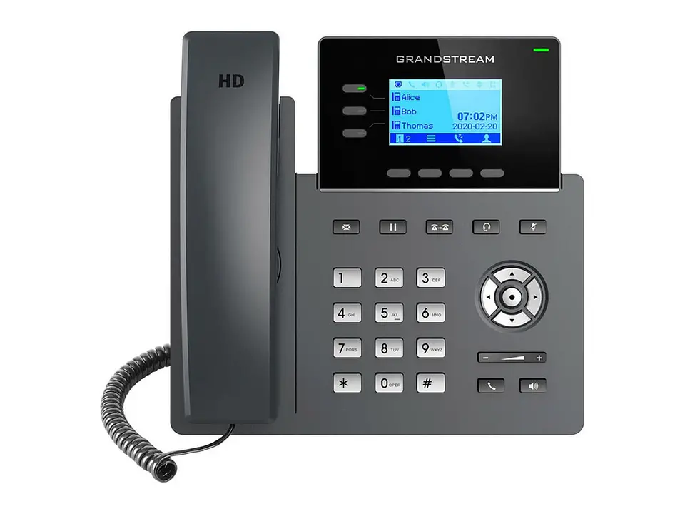 Grandstream GRP2603P - Telefonos IP 3 Líneas, 6 Cuentas SIP, Hasta 3 Estados DE Llamada 2 Puertos Gigabit Ethernet DE 10/100/1000 Mbps con PoE Integrado. NO Incluye Fuente 2