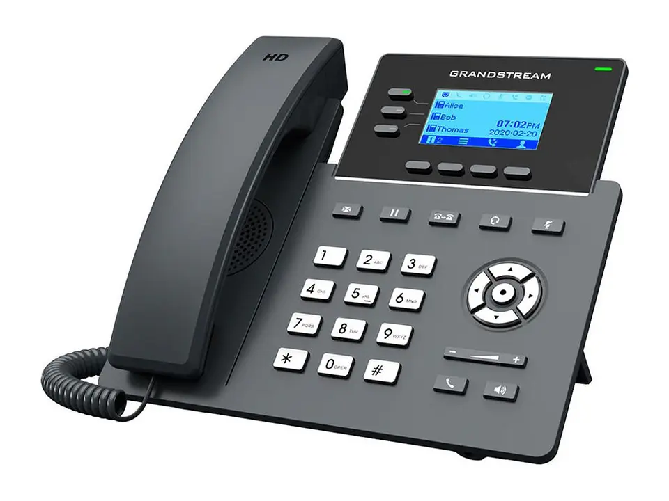 Grandstream GRP2603P - Telefonos IP 3 Líneas, 6 Cuentas SIP, Hasta 3 Estados DE Llamada 2 Puertos Gigabit Ethernet DE 10/100/1000 Mbps con PoE Integrado. NO Incluye Fuente 3