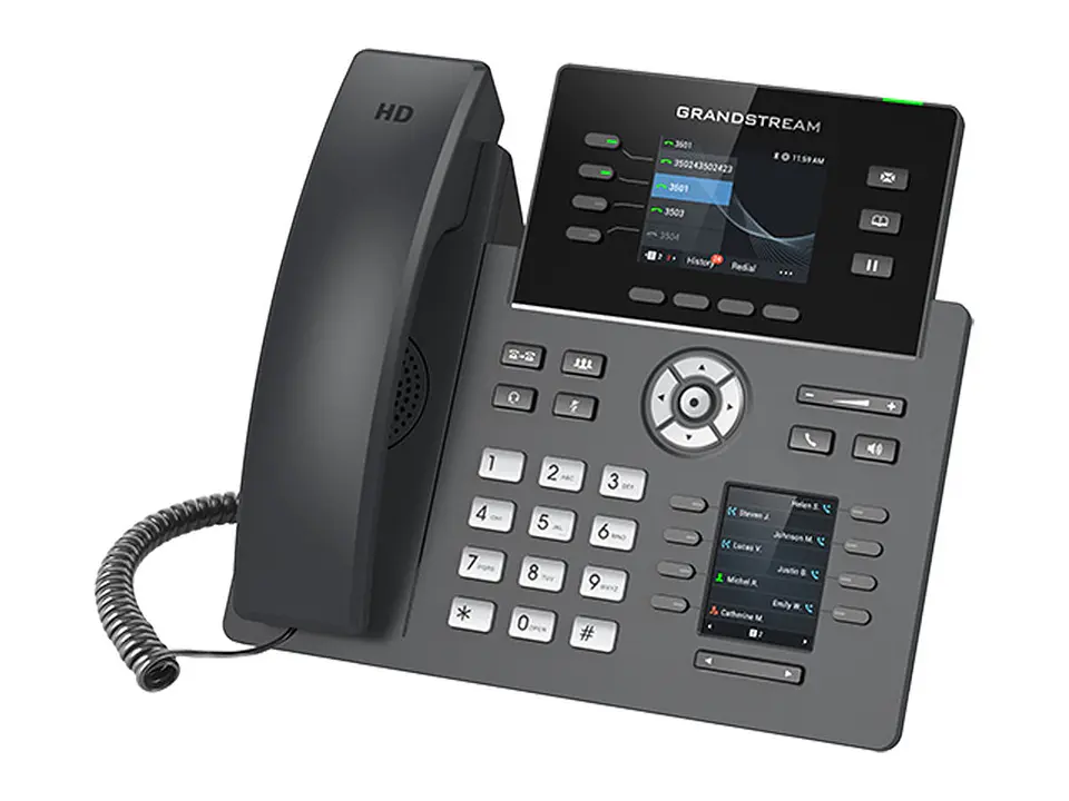 Grandstream GRP2614 - Telefono IP 4 Lineas / 2 Puertos GIGA, Pantalla LCD Duales con 40 Teclas Virtuales, WI-FI, Bluetooth 1
