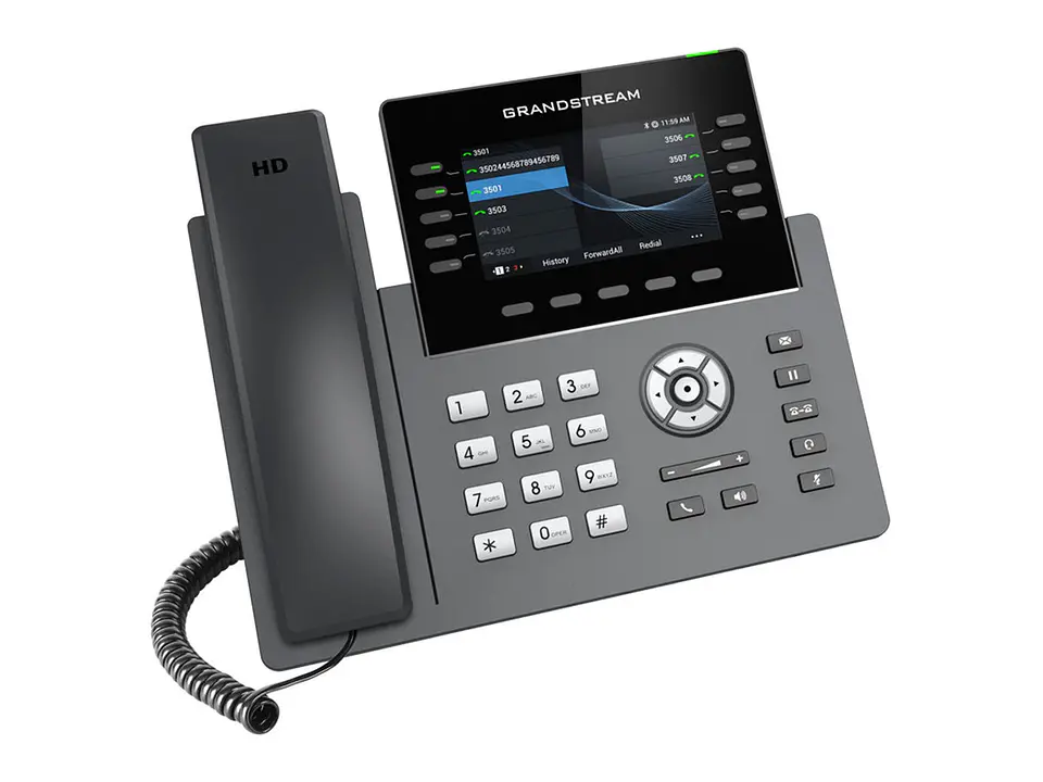 Grandstream GRP2615 - 10 Teclas DE LÍNEA con Hasta 5 Cuentas SIP WI-FI DE DOBLE BANDA 802.11 A/b/g/n/ac 40 Teclas BLF Digitales Integradas Bluetooth Integrado 1