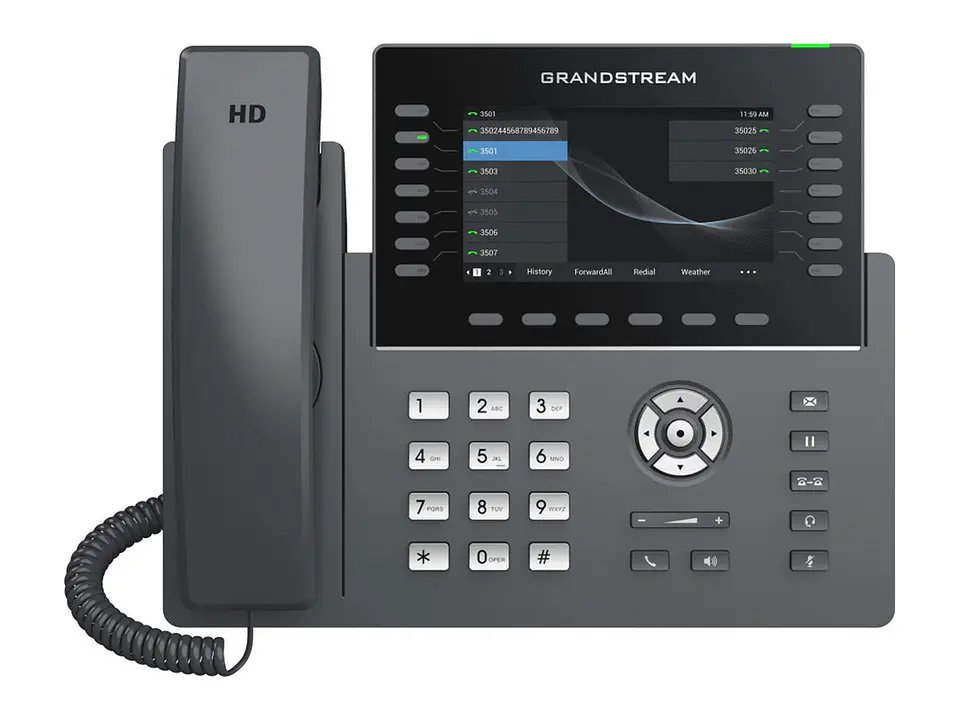 Grandstream GRP2650 - Telefono IP con 6 cuentas SIP, WiFi dual, 2xGb, PoE, color, Bluetooth, 14xBLF · 14 líneas, 6 cuentas SIP · Compatible con GDMS CLOUD 2