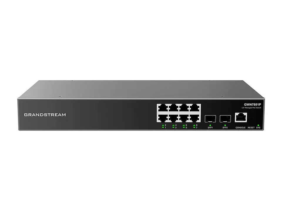 Grandstream GWN7801P - GWN GS Switch 8 Puertos PoE+ Gigabit Administrable 150W 2