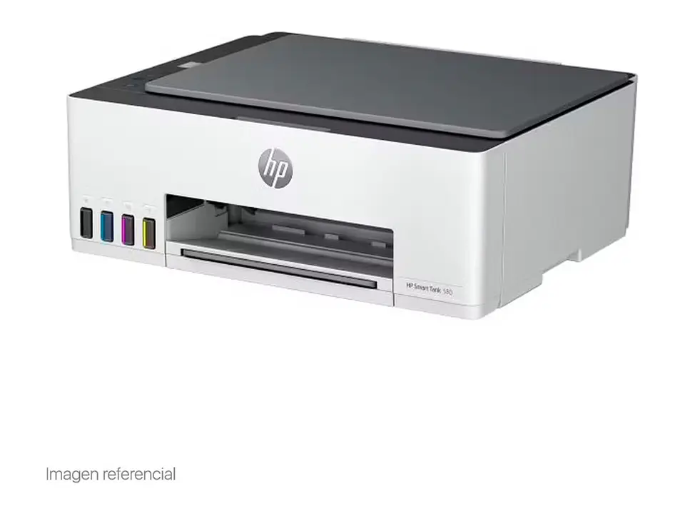 Impresora All-in-one de tinta HP Smart Tank 580, Imprime, Escanea, Copia/Wi-Fi/BT/USB 2.0 1