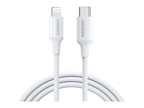 UGREEN 10493 - US171 - Cable USB-C a Lightning - Pd - Carga Rápida - 3A Max - Blanco