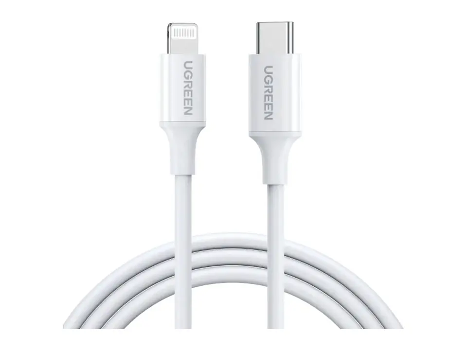 UGREEN 10493 - US171 - Cable USB-C a Lightning - Pd - Carga Rápida - 3A Max - Blanco 1