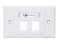 Siemon 10GMX-HFP02-02B - Placa de pared Tipo 10G 2 Puertos MAX Horizontal Blanca - Miniatura 1