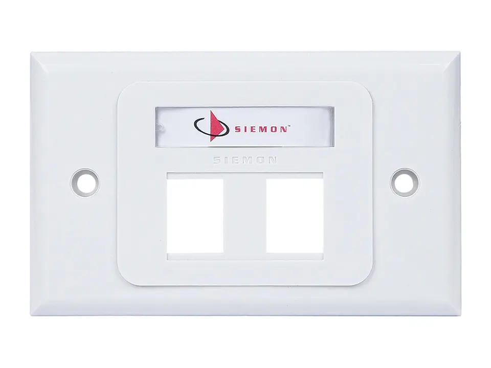 Siemon 10GMX-HFP02-02B - Placa de pared Tipo 10G 2 Puertos MAX Horizontal Blanca 1