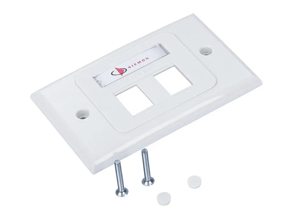 Siemon 10GMX-HFP02-02B - Placa de pared Tipo 10G 2 Puertos MAX Horizontal Blanca 2
