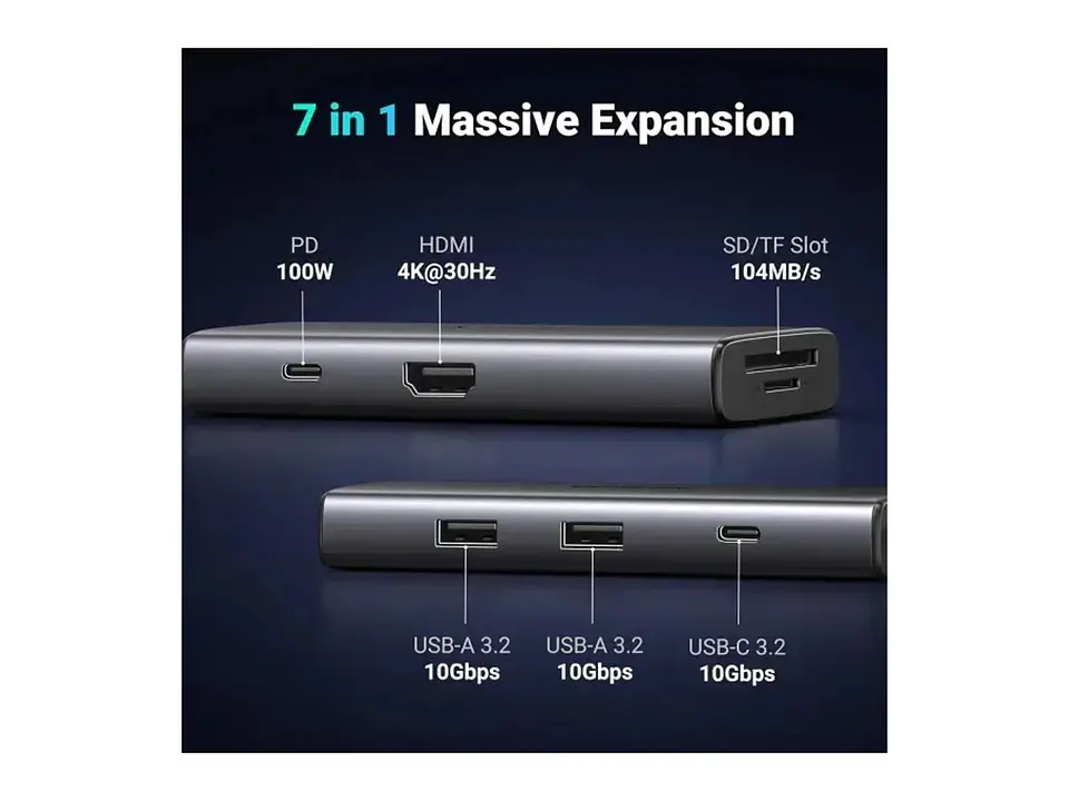 UGREEN 15531 - CM498 - Adaptador Hub- USB C 2