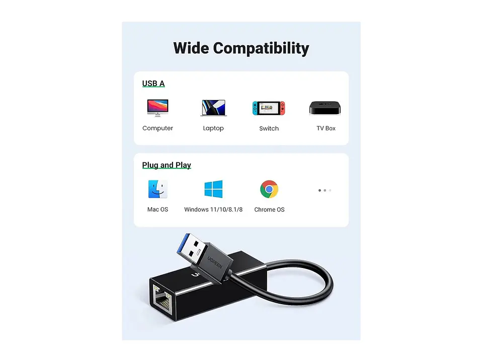 UGREEN 20256 - CR111 - Adaptador USB 3.0 con Ethernet 2