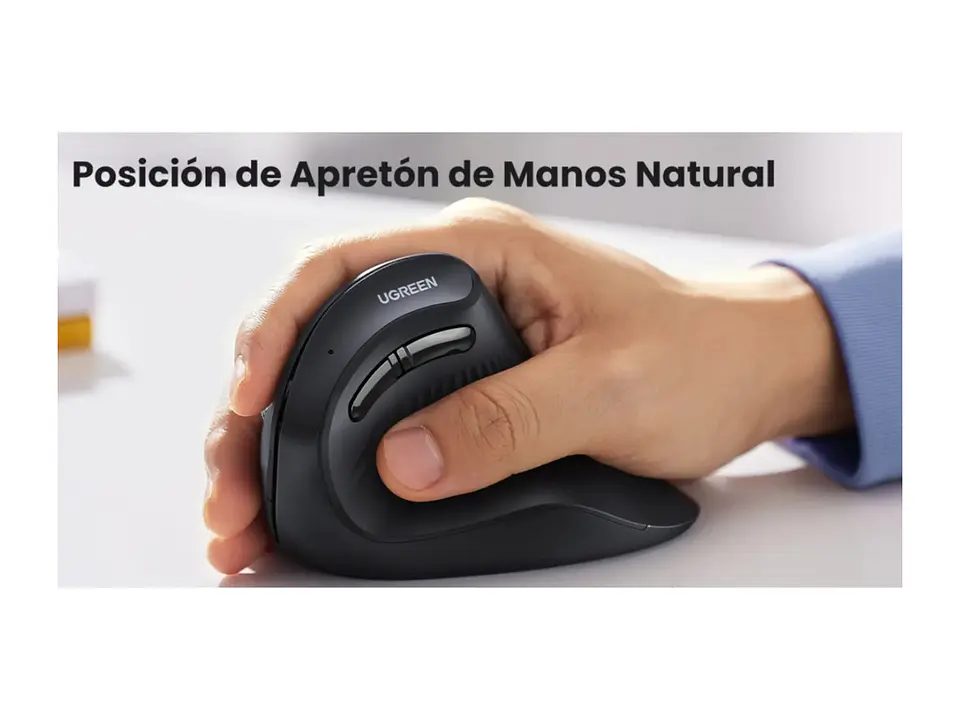 UGREEN 25444 - MU008 - Mouse Wireless Vertical - 2.4 GHZ.- BT 5.0 2