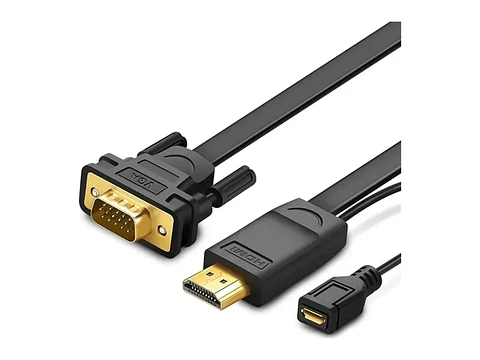 UGREEN 30449 - MM101 - Cable Adaptador HDMI a VGA 1.5 Mts - Negro