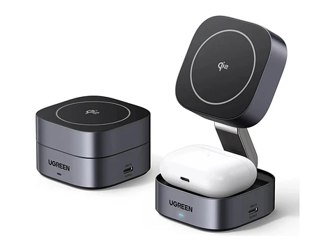 UGREEN 35316 - W702 - Cargador Inalámbrico Magnético 2 en 1