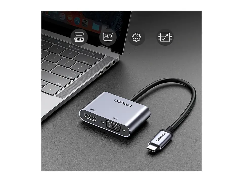 UGREEN 50505 - M162 - Adaptador USB-C a Hdmi+vga 4