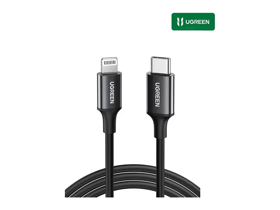 UGREEN 60751 - US171 - Cable USB-C a Lightning M/M - Carcasa Abs Niquelada - 1 Mt - Negro 1