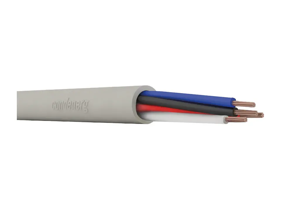 Condenerg 7003404C/B - Rollo 305 m - Cable de alarma 4x22AWG flexible DATAX Z1Z1-K LSZH 300 V. Color gris (4x0.34mm2) Rollo x 305Mts 1