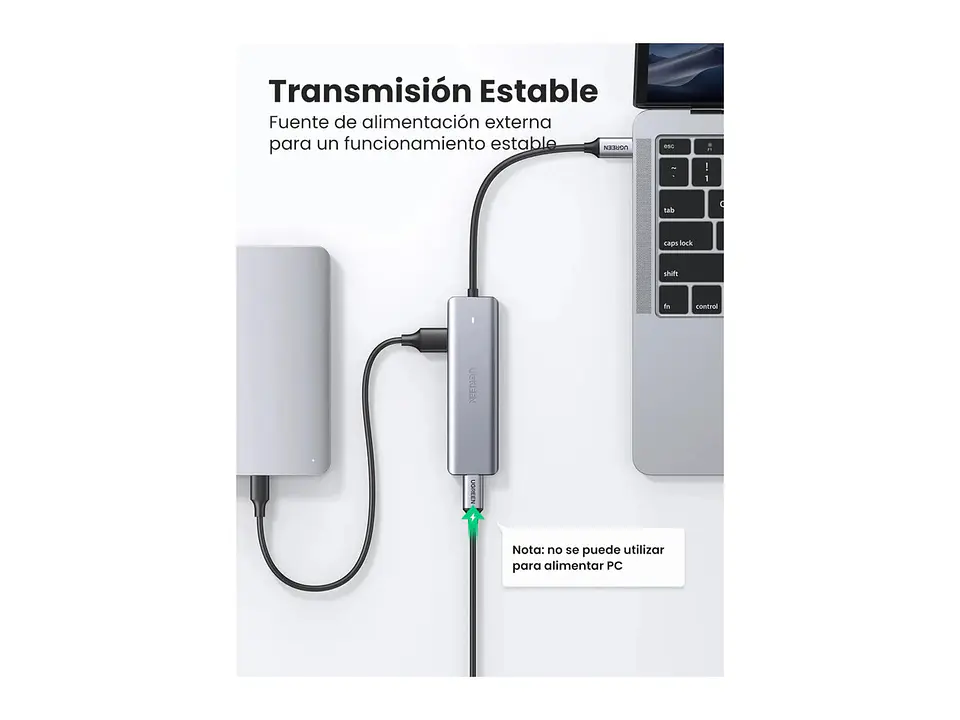 UGREEN 70336 - CM219 - Adaptador Hub - 4 USB3.0 3