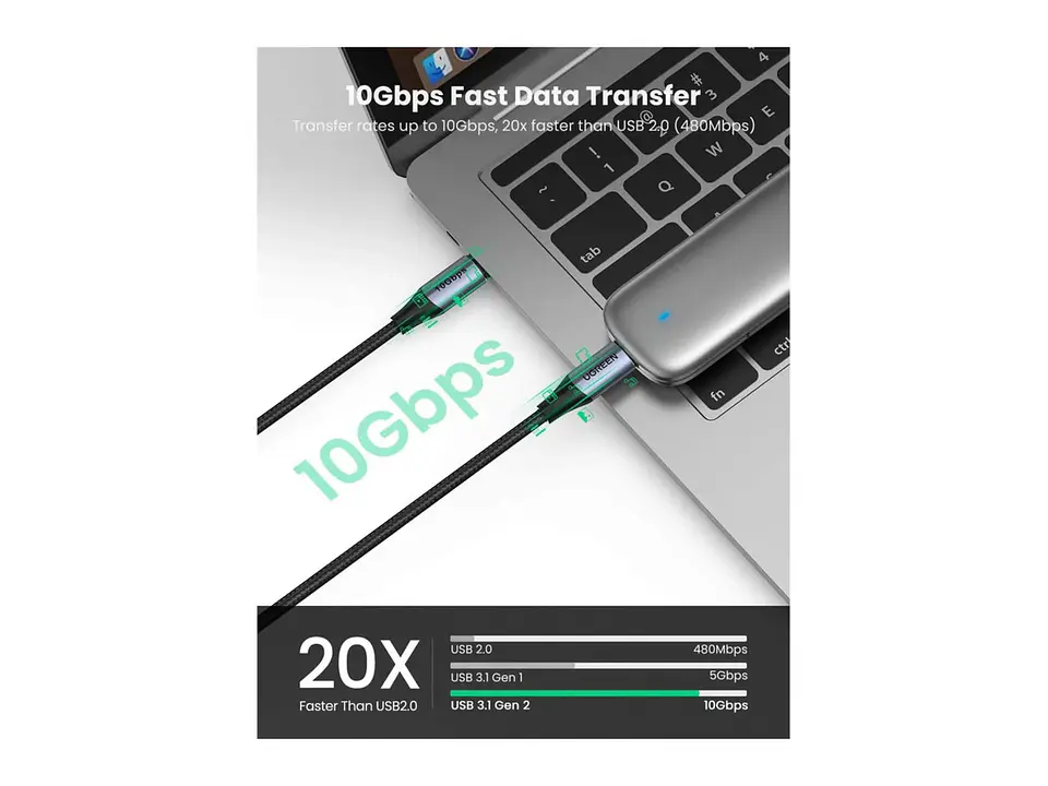UGREEN 80150 - US355 - Cable USB 3.2 GEN2 - 1 Mt 4