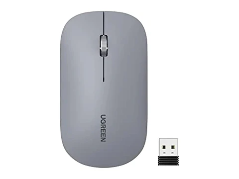 UGREEN 90373 - MU001 - Mouse Inalambrico Gris Claro - 4000 DPI