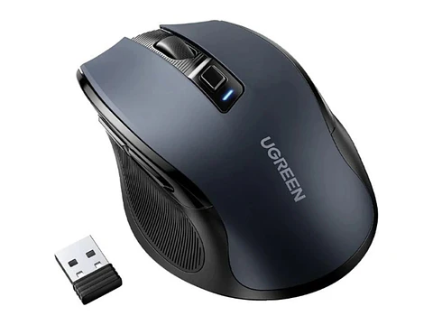 UGREEN 90545 - MU006 - Mouse Ergonomico - Inalambrico Negro- 2.4 GHZ- 4000 DPI