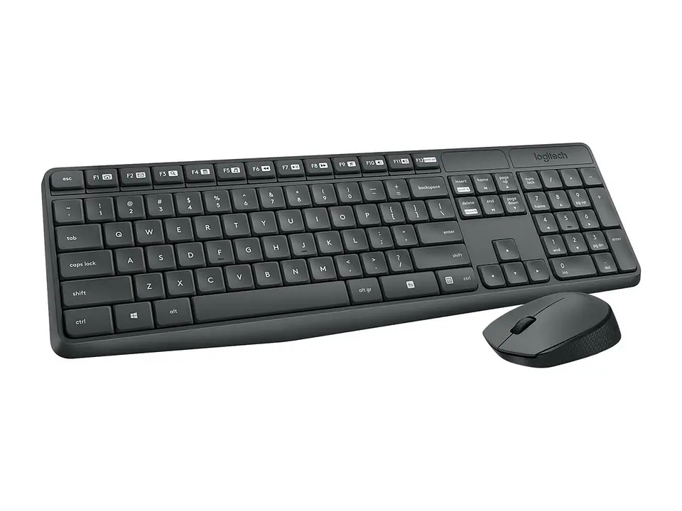 Logitech 920-007901 - Teclado + Mouse MK235 Wireless USB Sp Black (pn )-UY 3
