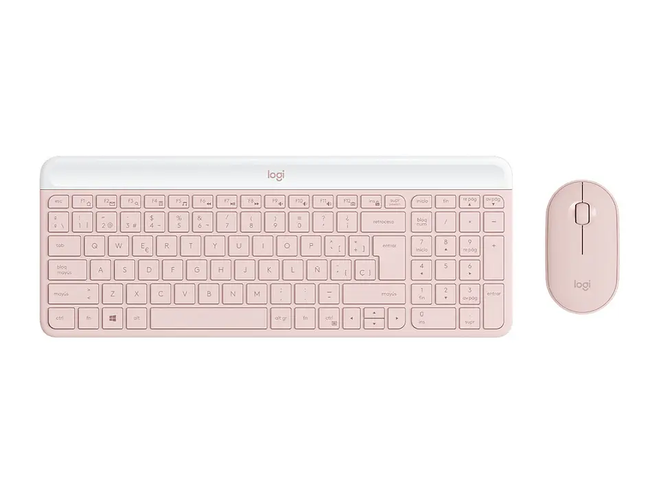 Logitech 920-011312 - Teclado + Mouse MK470 Wireless Slim USB Rose 1