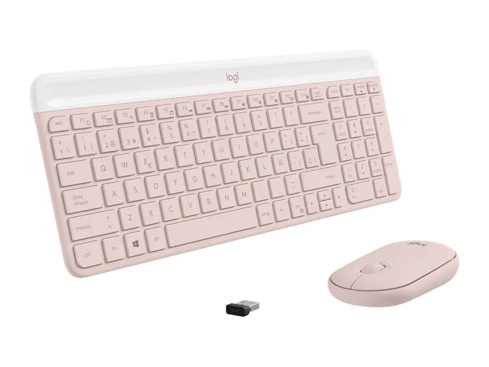 Logitech 920-011312 - Teclado + Mouse MK470 Wireless Slim USB Rose 3