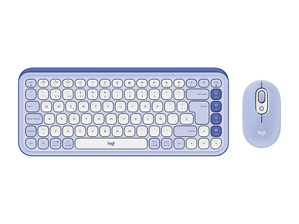 Logitech 920-013054 - Teclado + Mouse Pop Icon Bluetooth/wireless Sp / Copilot/ Lilac 1