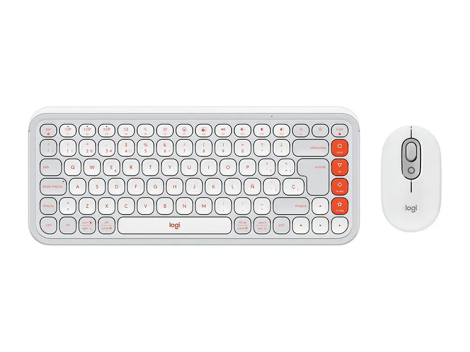 Logitech 920-013055 - Teclado + Mouse Pop Icon Bluetooth/wireless Sp / Copilot/ White 1