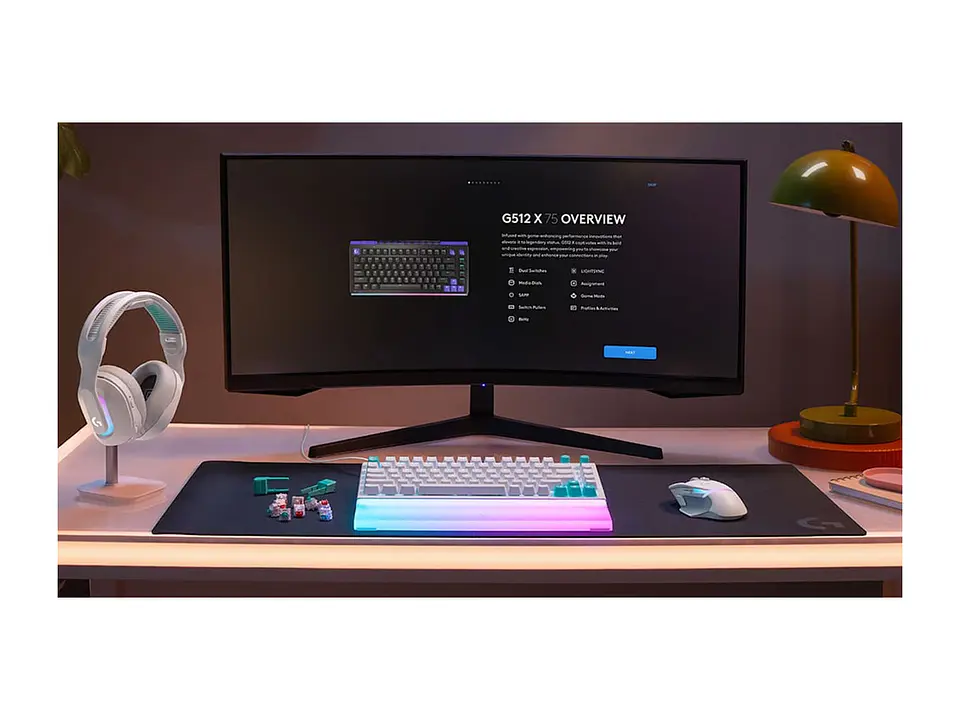 Logitech 943-001623 - Reposamuñecas G512 X 75 P/teclado Transparent 4