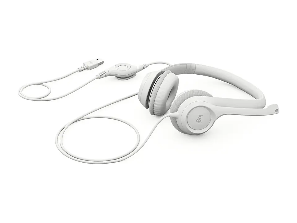 Logitech 981-001285 - Audifono C/microf. H390 USB Noise Cancelling White -P 2
