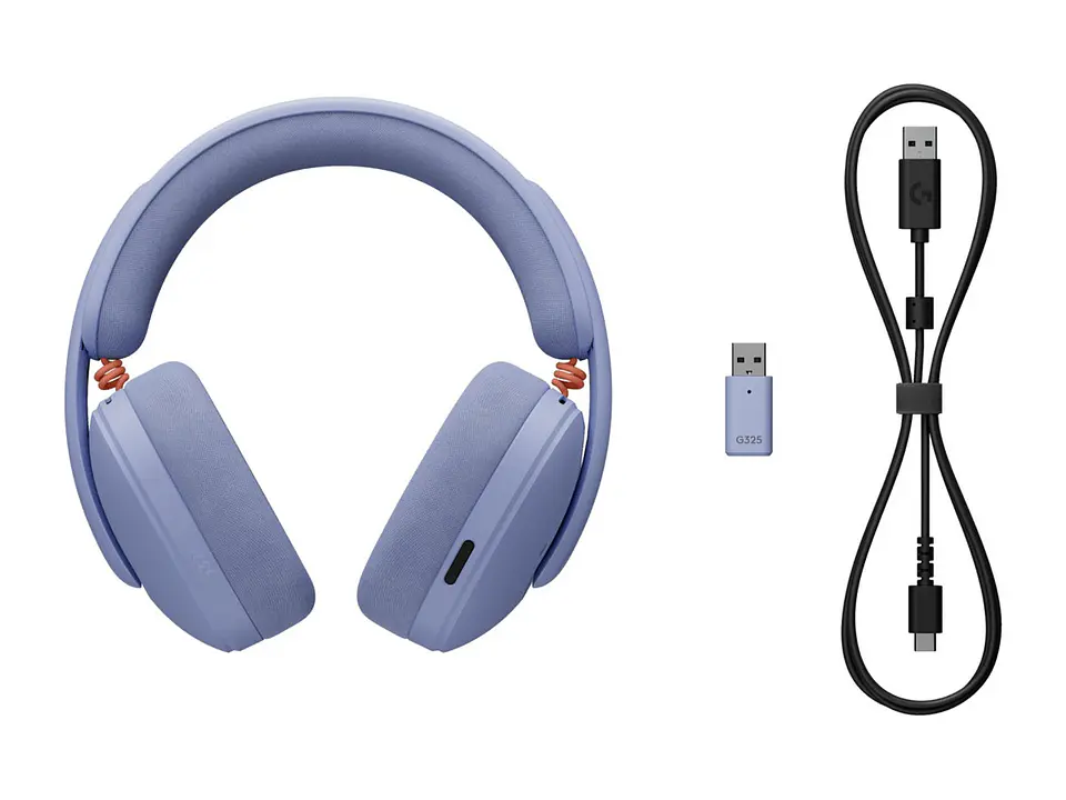 Logitech 981-001537 - Audifono C/microf. G325 24H/LIGHTSPEED/BT/40MM/CABLE USB-C Lilac 3