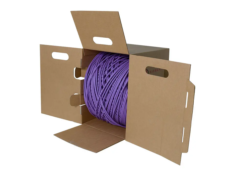 Siemon 9C6L4-E2-RXA - Caja - Cable UTP Sólido 4P Cat 6 24AWG LS0H, IEC 60332-1 / IEC 60332-3 Violeta (Cajax305mt) 3