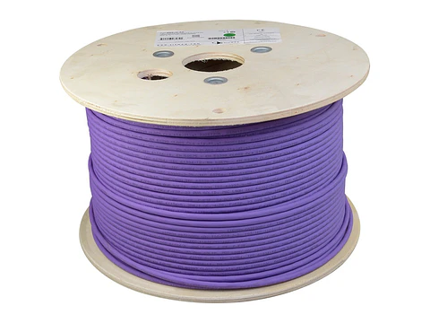 Siemon 9N6J4-A5 - Rollo 305 m - Cable F/FTP Sólido 4P Cat 6A 23AWG LSFROH, IEC 60332-3-25 Violeta (Rx305mt) Pedido mínimo 30 rollos